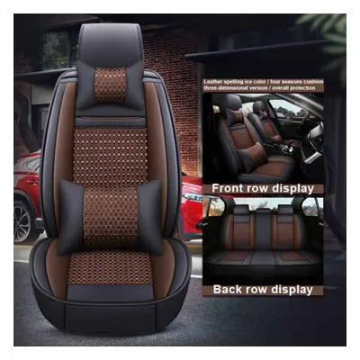 (black,coffee, Deluxe Edition) Full Envelope Car Cushion Four Seasons Universal Leather Seat Cov