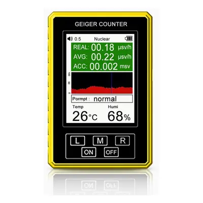 (yellow) New Xr3-br-9c Rpo 2-in-1 Handheld Portable Digital Emf Meter Electromagnetic Radiation 