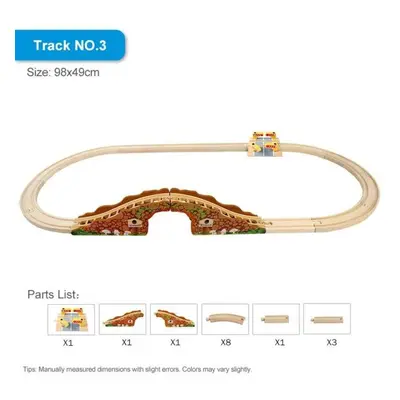 (antique ruby) New Wooden Train Track Accessories Toys Train Railway Compatible With Wood Trains