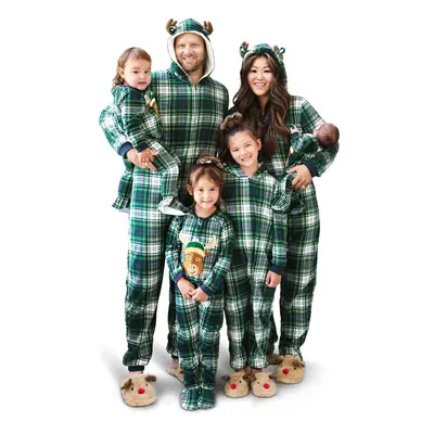 The Children's Place Baby Kids One Piece Family Matching Holiday Pajama Sets Fleece Moose Plaid 