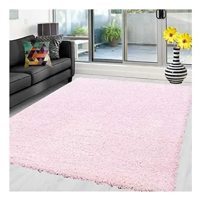 (Baby Pink, x cm (4 ft x ft in)) X Large Small Soft Shaggy Rugs Modern Non Slip Rug