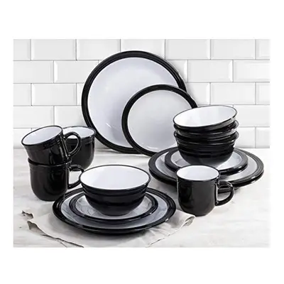 Waterside Fine China Piece Black Camden Dinner Set