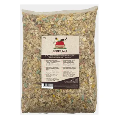 Wild Bird Food Seed Feed Mix with Suet Pellets For Small Garden Birds 5kg - SeedzBox - Deluxe Gr