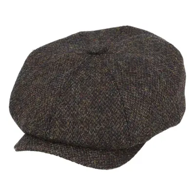 (Large) Men's Harris Tweed Wool Newsboy Cap - Green