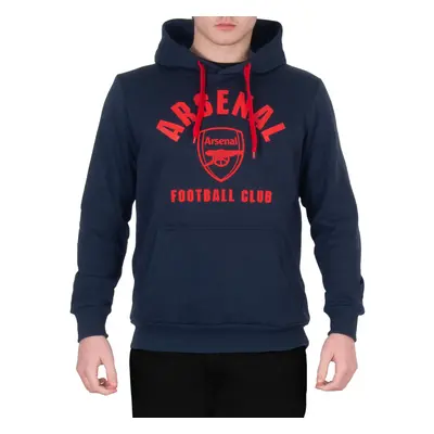 (Navy Blue, Large) Arsenal FC Mens Hoody Fleece Graphic OFFICIAL Football Gift