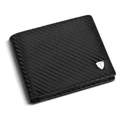 TEEHONÂ® Wallets mens, Leather Wallet, RFID Blocking wallet, Carbon Fibre Bifold Card Holder, Wa