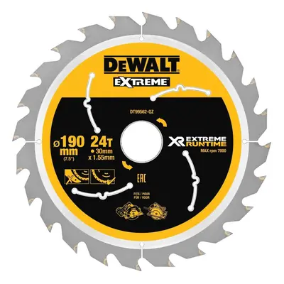 DeWALT DT99562-QZ Xtreme Runtime 190mm x 30mm 24T Sawblade