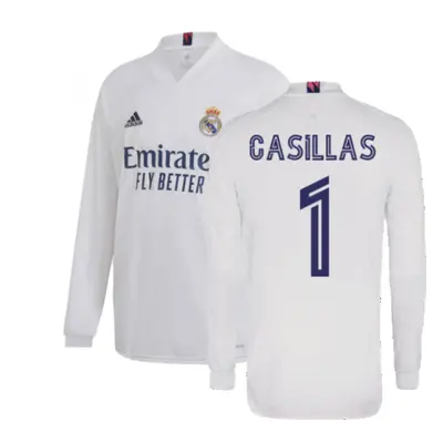 (XXL) Real Madrid Long Sleeve Home Shirt (CASILLAS 1)