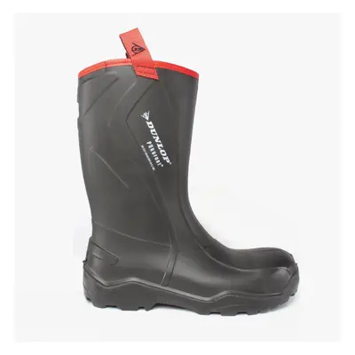 (UK 10.5) Dunlop PUROFORT+ RUGGED Mens Safety Wellington Boots Black