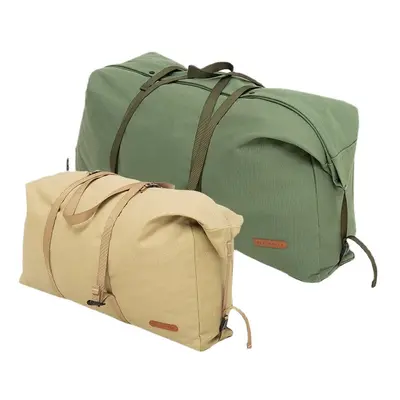 (Brown, S) Outdoor Camping Canvas Bag Large Sport Gear Set Equipment