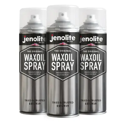 (3) JENOLITE Waxoil - Rust Prevention and Protection Aerosol Spray - Car/Bike/Motorcycle Corrosi