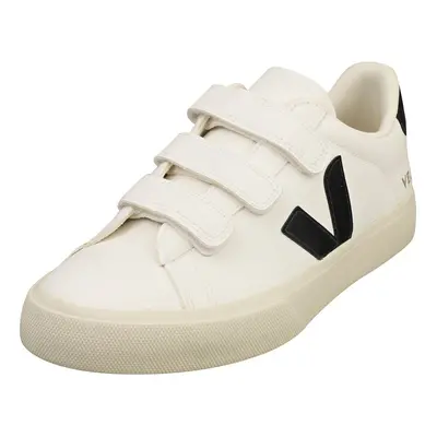 VEJA Recife Logo Chromefree Womens Casual Trainers in White Black - UK