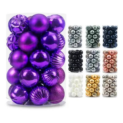 AMS 2.36''/60mm 34ct Christmas Ball Large Ornaments Party Decorations Shatterproof Festival Pend