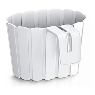 Boardee Hook Balcony Flower Pot Balcony Box Flower Pot Planter (144 x x mm, White)