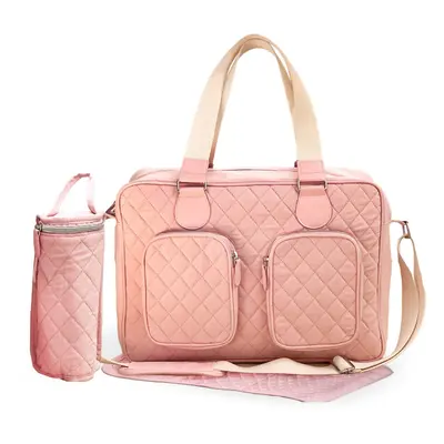 Deluxe Changing Bag - Pink Quilted