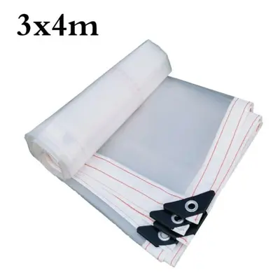 (3*4M) 1pc Garden Rainproof Cloth Waterproof Cloth Transparent Pe Film Plastic Tarpaulin Balcony