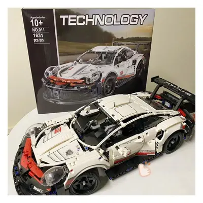 (Porsche 911-1631Pcs) Technical 1/10 Super Racing Car Model 1631pcs Building Blocks Automobile M