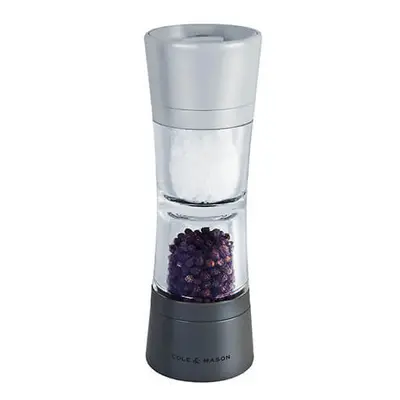 Cole & Mason Lincoln Duo Salt and Pepper Mill, Stainless Steel, Grey, 6.2 x 6.2 x 18.9 cm