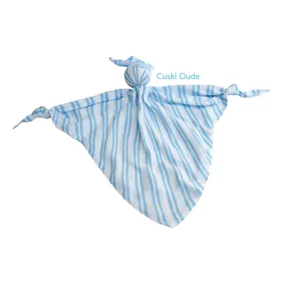 Cuski Mussi Cuski Baby Comforter, Blue Stripes