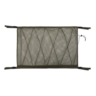 (Khaki) Car Ceiling Storage Net Pocket Universal Car Roof Interior Cargo Net Bag with Zipper Car