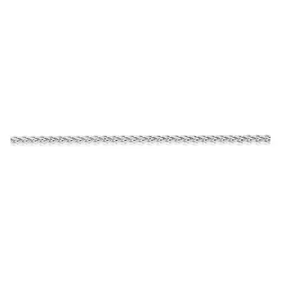 Jewelco London 9ct White Gold Silky Spiga Pendant Chain Necklace - 1.5mm Gauge - CNNR02965