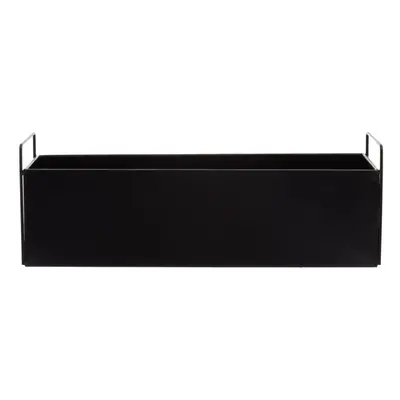 Large Black Plant Box, Robust Iron Constructed Garden Planter Box, Minimalist Garden Box For Pla