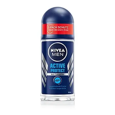 NIVEA MEN Active Protect roll-on deodorant (50 ml), antiperspirant for hours protection against 