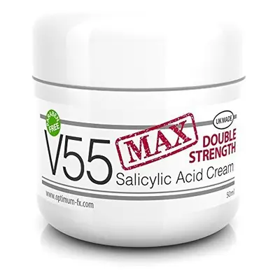 V55 MAX Double Strength Salicylic Acid Cream for Spots Blackheads Blemishes Problem Skin Suitabl