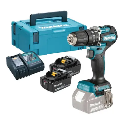 Makita DHP487RTJ 18V LXT Lithium Brushless Combi Hammer Drill Sub Compact 2x5AH