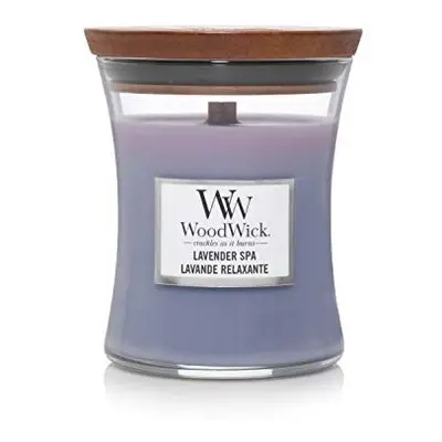 Woodwick Medium Hourglass Scented Candle | Lavender Spa | with Crackling Wick | Burn Time: Up to