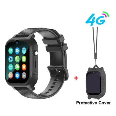 (black) Gps Sos 4g Kids Smart Watch For Children Hd Video Call Location Tracker Sim Card Child W