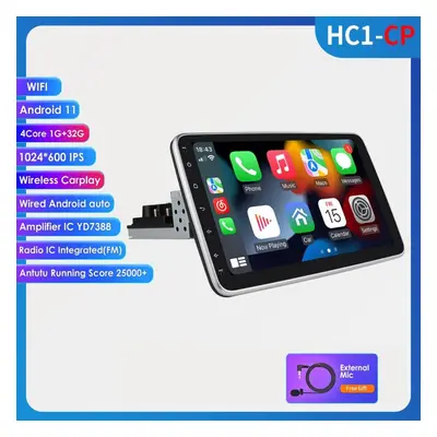 (1GB 16GB Carplay) Car Radio Hizpo 1g+32g 10.1inch Rotatable Din Autoradio Gps For Universal Mul