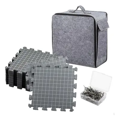 (gray) Blocking Mat For Knitting, Extra Thick Boards, Crafts With Grids, Knitting