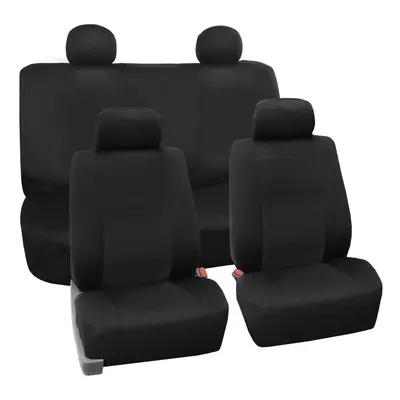 FH Group Car Seat Covers Full Set Black Neoprene - Universal Fit Water