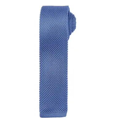 (One Size, Mid Blue) Premier Mens Slim Textured Knit Effect Tie (Pack of 2)