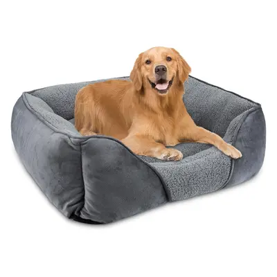 Dog Bed Extra Large Pet Bed, Gray Dog Bed Orthopedic Dog Bed Washable Dog Bed with Non-Slip Bott