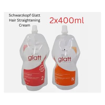 Schwarzkopf GLATT 2+N Straightener/ Rebonding Cream 2x400ml