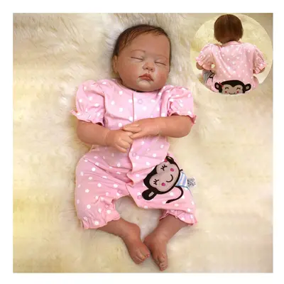 18" Doll Reborn Baby Real Life Like Soft Silicone Newborn Dolls Kids Gifts