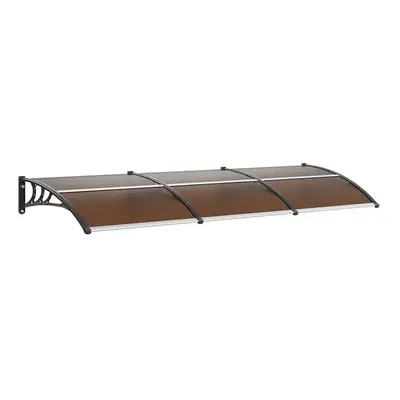 Vevor MCZYPYCZ40120RAR3V0 x in. Window Door Awning Canopy, Brown, Black & Silver