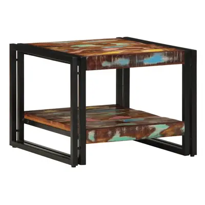 vidaXL Coffee Table Multicolour 50x50x38 cm Solid Wood Reclaimed side table