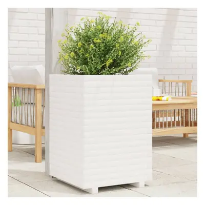 vidaXL Garden Planter Outdoor Flower Pot Planter Pot White Solid Wood Pine