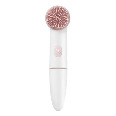 (Pink) Facial Electric 2-In-1 Wash Brush Silicone Waterproof Face Machine Deep Cleaning Pore