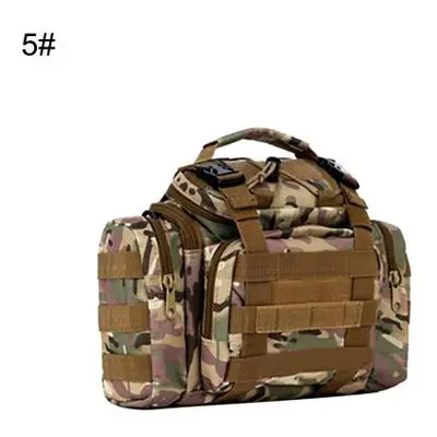 (Camouflage Yellow) Fishing Tackle Bag Pack Waist Shoulder Waterproof Box Reel Lure Gear Storage