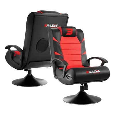 BRAZEN Pride 2.1 Bluetooth Surround Sound Gaming Chair, Black/Red