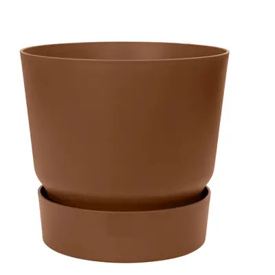 (Ginger brown, cm ) Greenville Round 100% Recycled Plastic Plant Pot