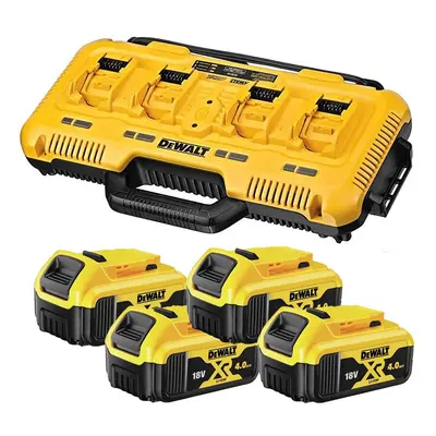 DeWalt DCB104 18v Li-Ion XR Port Fast Battery Charger + x 4.0Ah Batteries