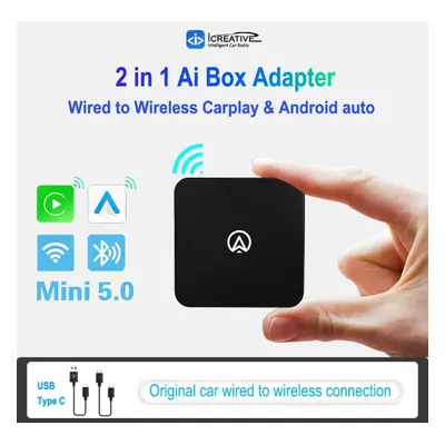 (as the picture) In Wireless Carplay Adapter & Android Auto Wireless Adapter, Plug & Plug For Ip