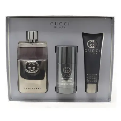 Gucci Guilty Pour Homme Eau De Toilette 3-Pcs Set / New With Box