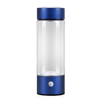 (blue) Yousheng 420ml Portable Hydrogen Water Bottle Rechargeable Rich In Antioxidants Improve M