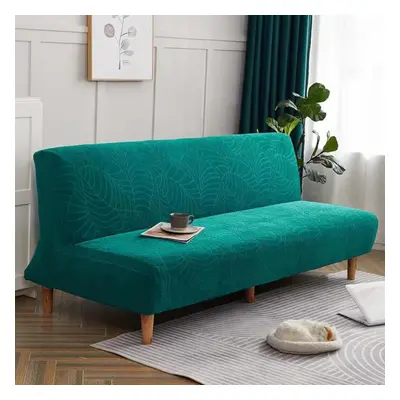 (turquoise green, Universal) Waterproof Sofa Bed Cover Armless Folding Sofa Bench Solid Stretch 